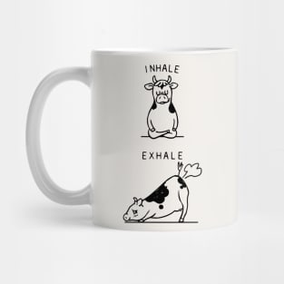 Inhale Exhale Cow Mug